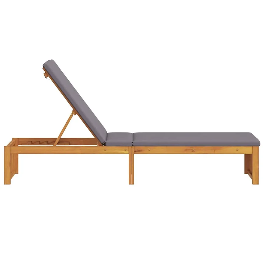 Transat Huile Naturelle 200 x 55 x 94 cm Bois d'acacia massif - 5