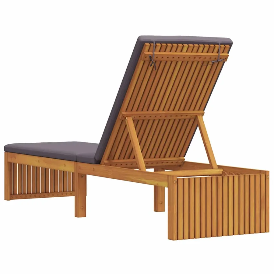 Transat Huile Naturelle 200 x 55 x 94 cm Bois d'acacia massif - 6