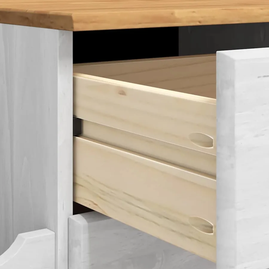 Banc de rangement avec tiroir ASKIM Blanc 100 x 39 x 62 cm - 9