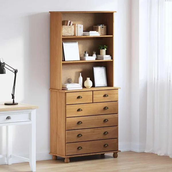 Hutch ASKIM Cire de Miel 91 x 40 x 200,5 cm Bois de pin massif