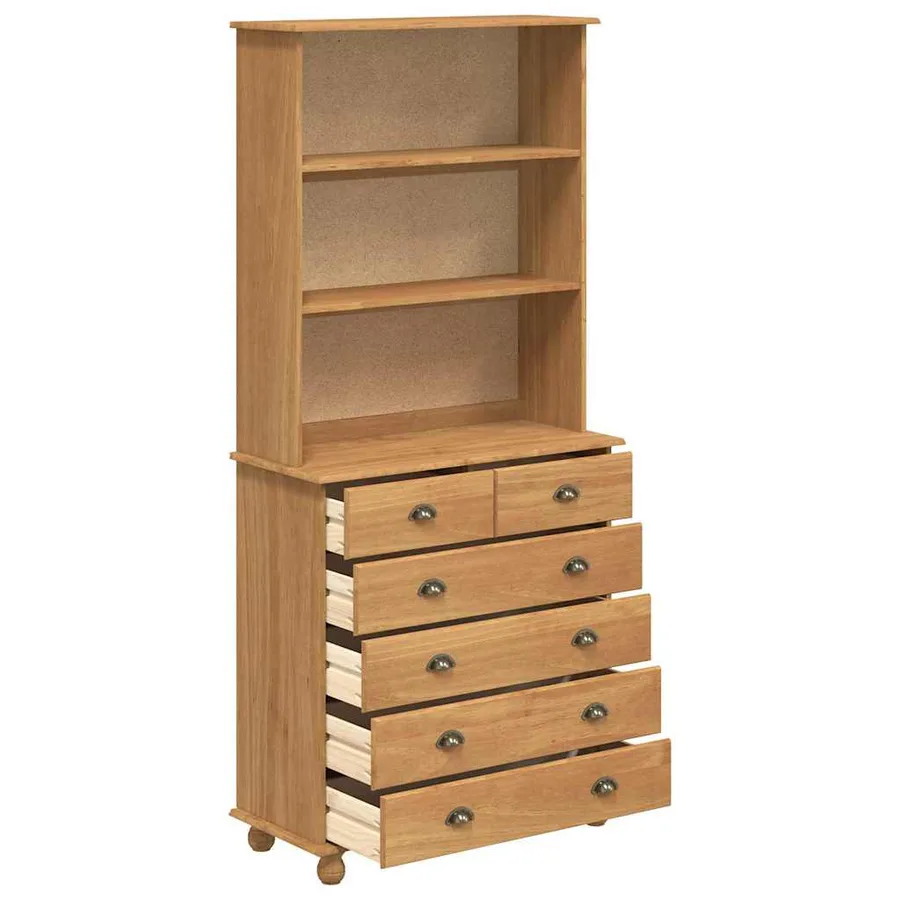 Hutch ASKIM Cire de Miel 91 x 40 x 200,5 cm Bois de pin massif - 7