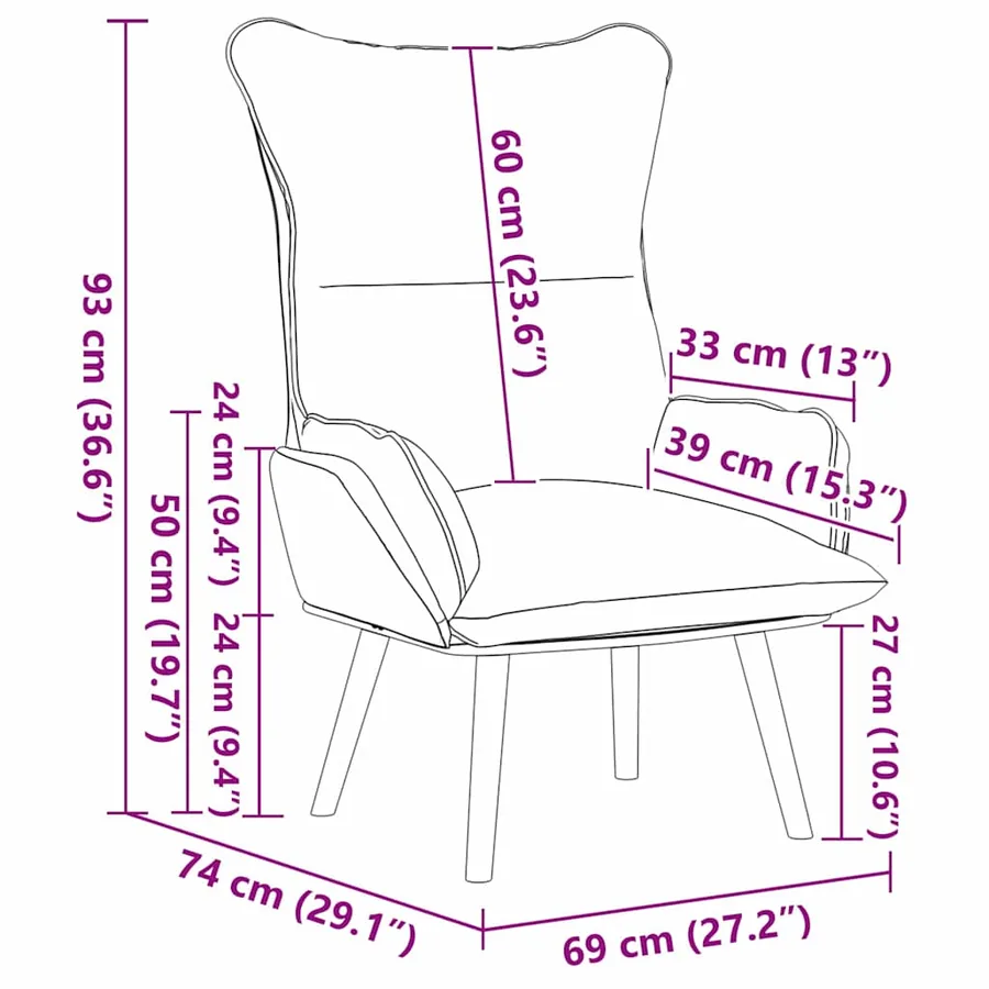 fauteuil Cappuccino 69 x 74 x 93 cm Simili cuir - 9