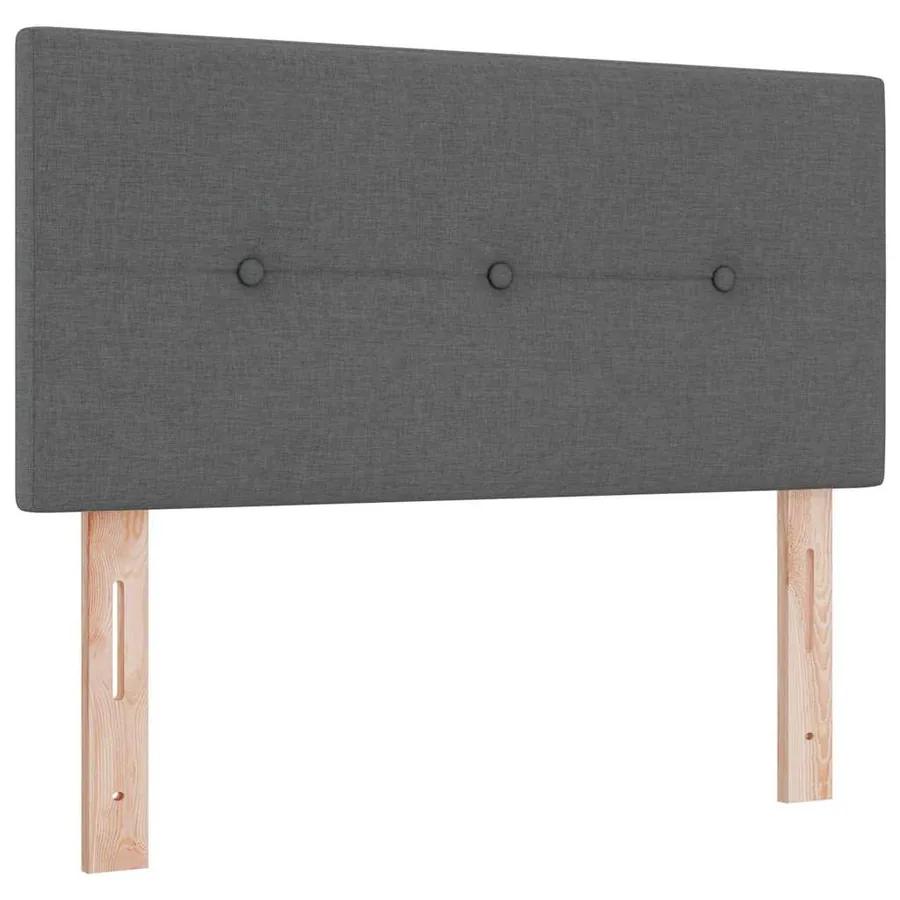 Tête de lit LED avec bandes LED Gris foncé 90 cm tissu - 2