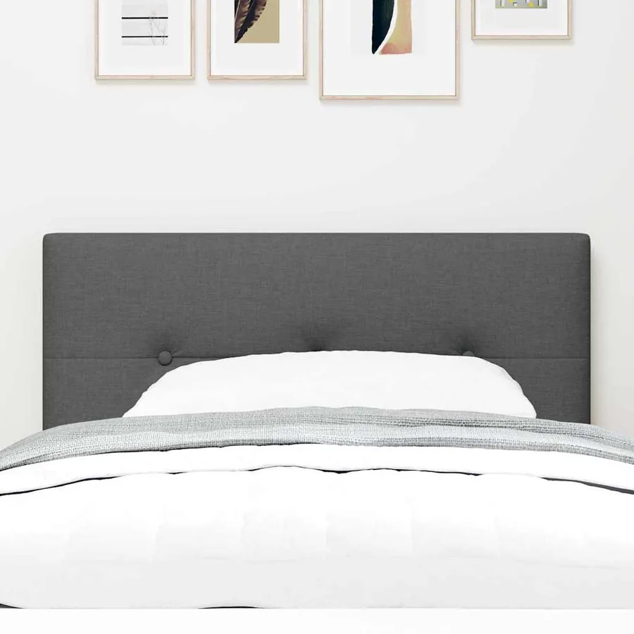 Tête de lit LED avec bandes LED Gris foncé 90 cm tissu - 3