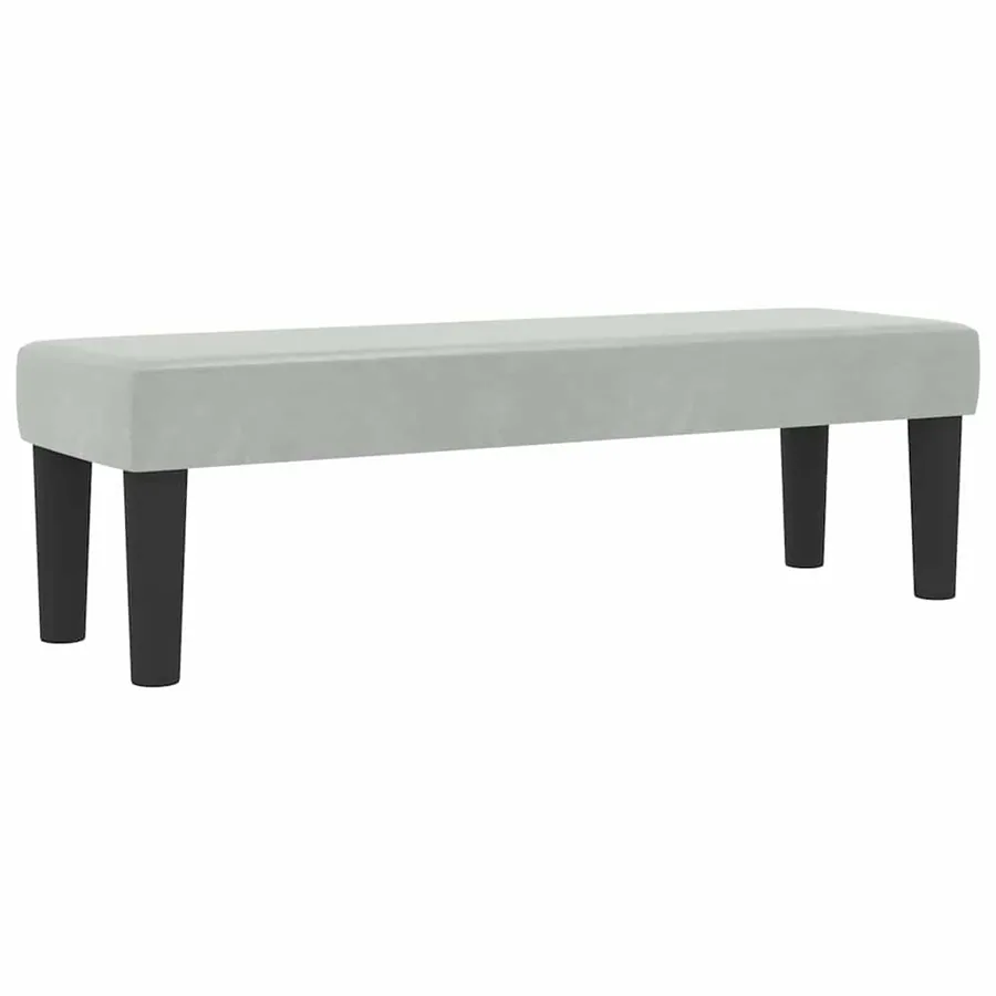 Lit à ressorts avec tête de lit Gris clair 190 x 140 cm Velours - 5
