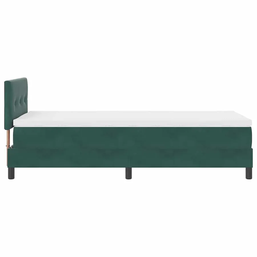 Lit à ressort LED Vert foncé 90 x 190 cm Velours - 9