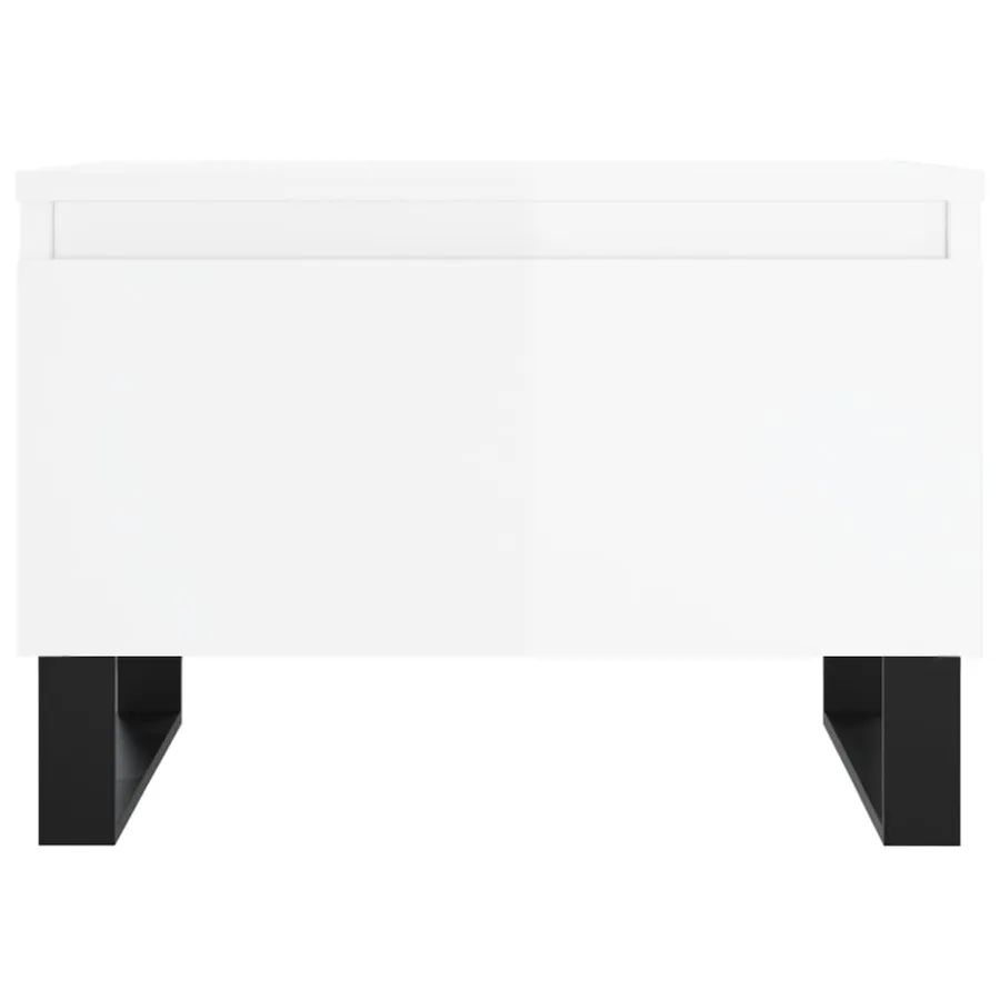 Tables basses 2 pcs blanc brillant 50x46x35cm bois d'ingénierie - 6