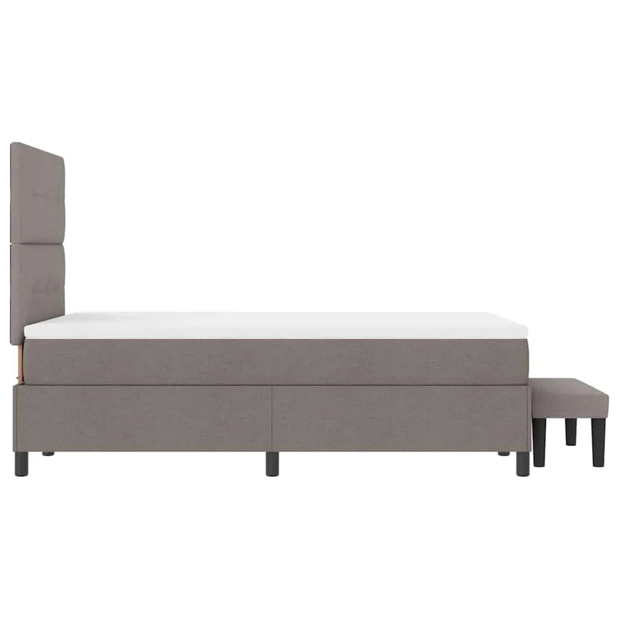 Lit à ressorts avec tête de lit Taupe 120 x 190 cm tissu - 9