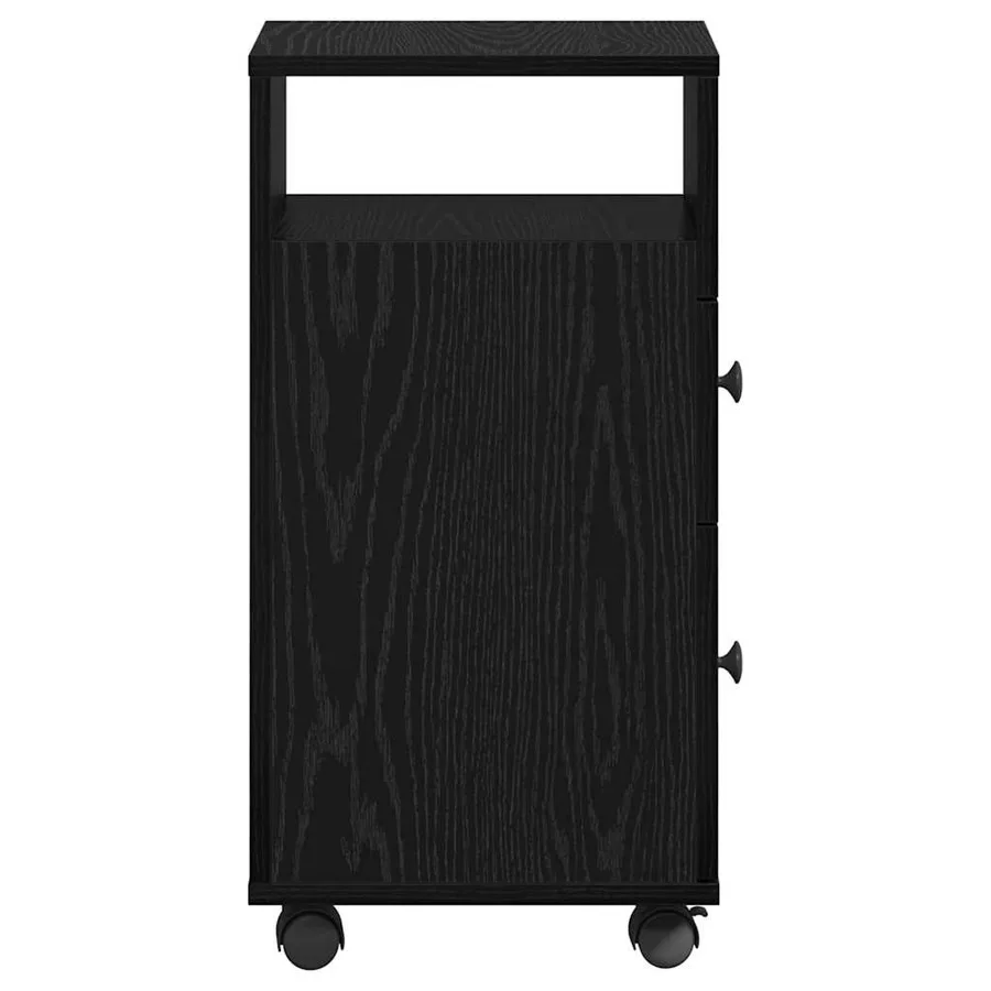 Ensemble de mobilier de salle de bain avec roue Chêne noir - 5