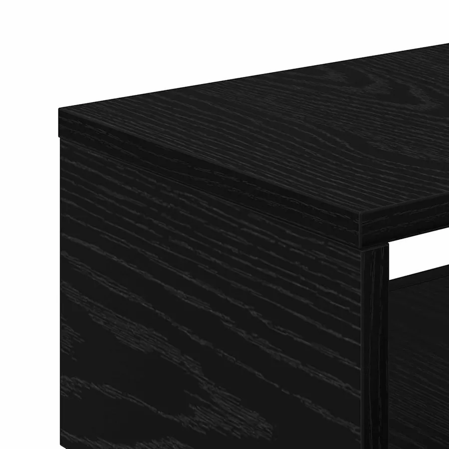 Ensemble de mobilier de salle de bain avec roue Chêne noir - 9
