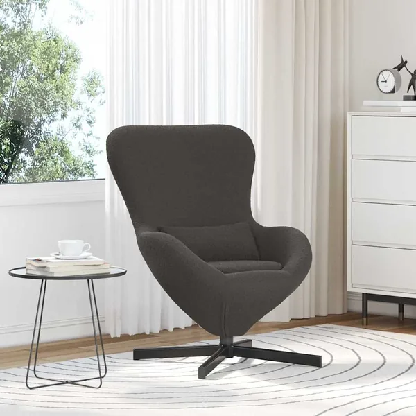 Fauteuil œuf Gris foncé 63 x 73 x 90 cm tissu