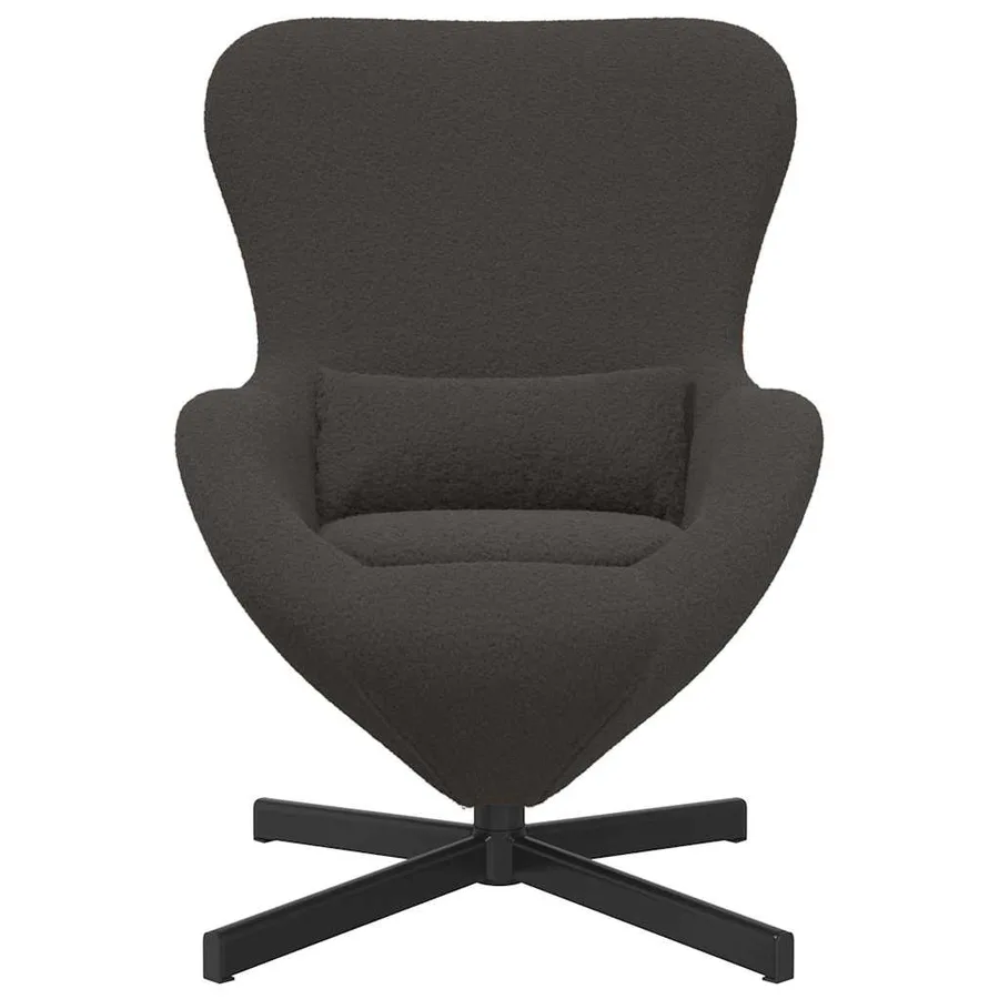 Fauteuil œuf Gris foncé 63 x 73 x 90 cm tissu - 4