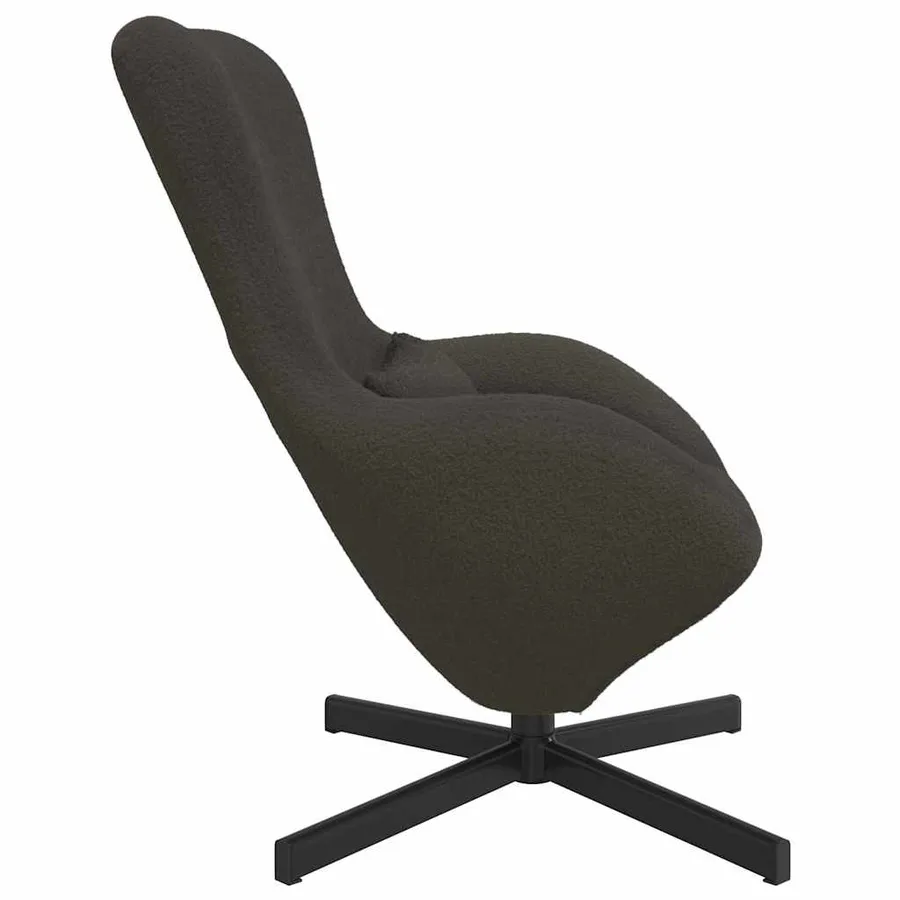 Fauteuil œuf Gris foncé 63 x 73 x 90 cm tissu - 5
