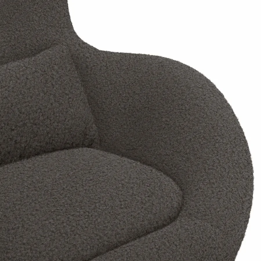 Fauteuil œuf Gris foncé 63 x 73 x 90 cm tissu - 7