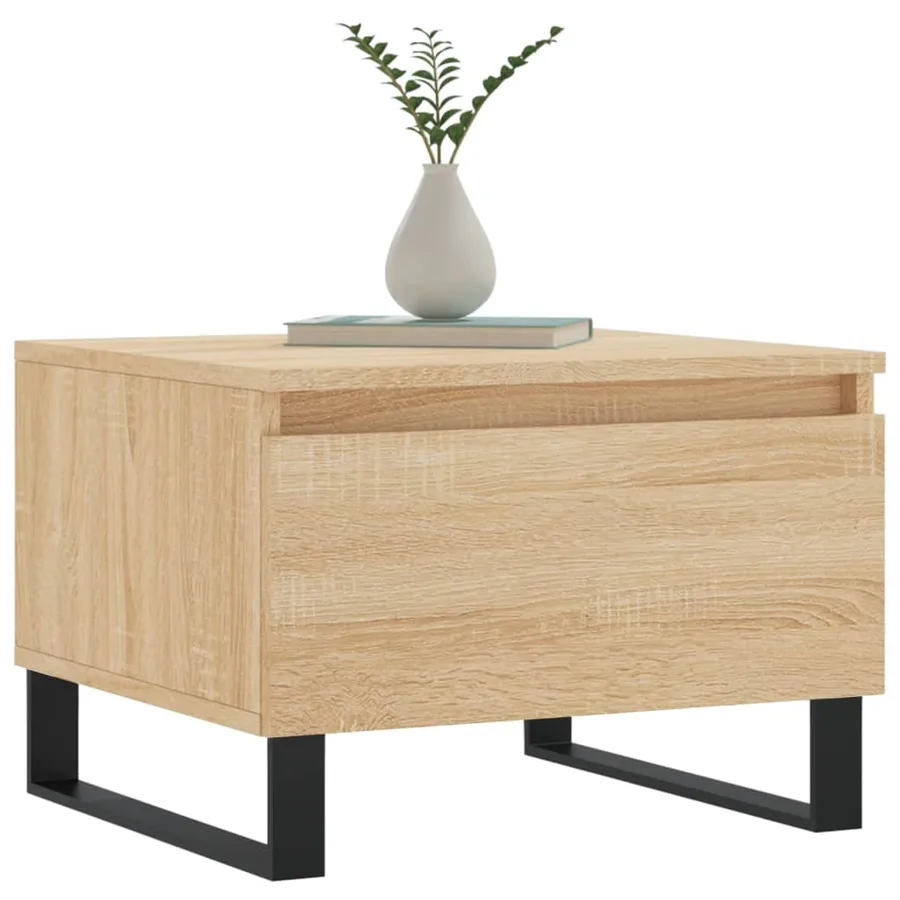Tables basses 2 pcs chêne sonoma 50x46x35 cm bois d'ingénierie - 3