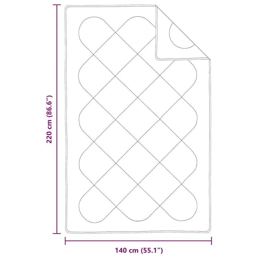 Duvet d'été simple Blanc 220 x 140 x 3 cm Polyester - 8