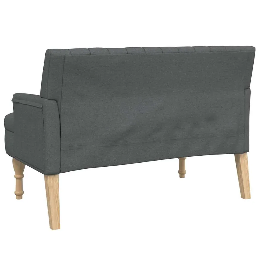 Banc avec coussins gris foncé 113x64,5x75,5 cm tissu - 6