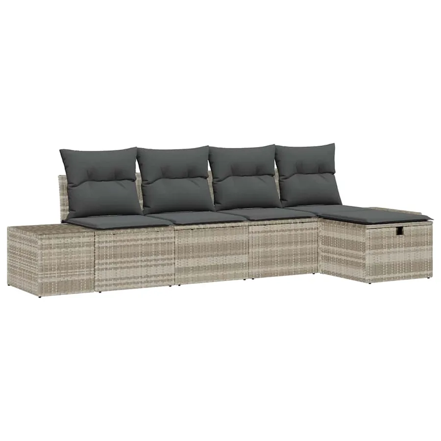 Ensemble de Canapés avec coussin 6 pcs polyrotin - 2