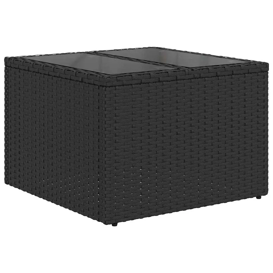 Ensemble de Canapés avec coussin 6 pcs Noir polyrotin - 7