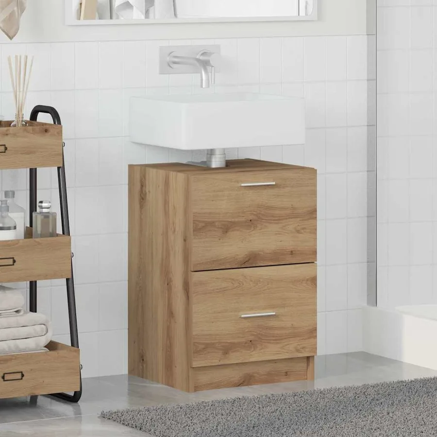 Cabinet de salle de bain Chêne artisanal 40 x 37 x 59 cm - 4