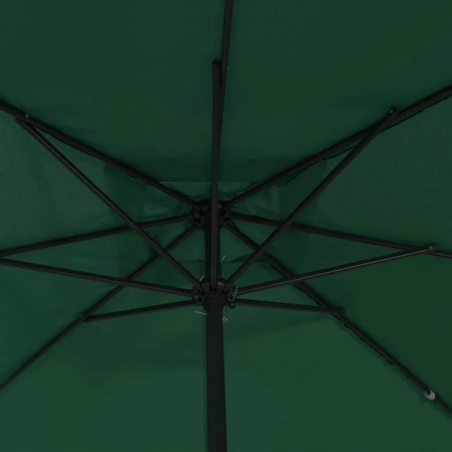 Parasol de jardin Vert 295 x 295 x 245 cm Polyester et Acier - 4