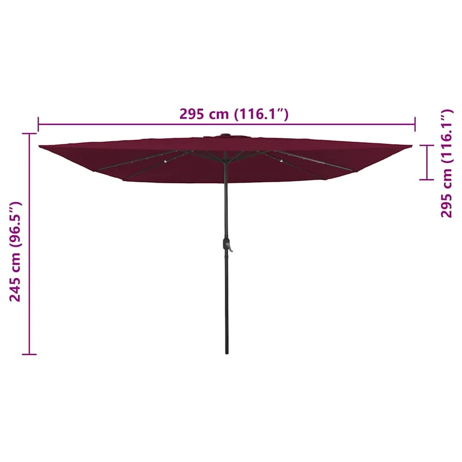 Parasol de jardin Bordeaux 295 x 295 x 245 cm - 8