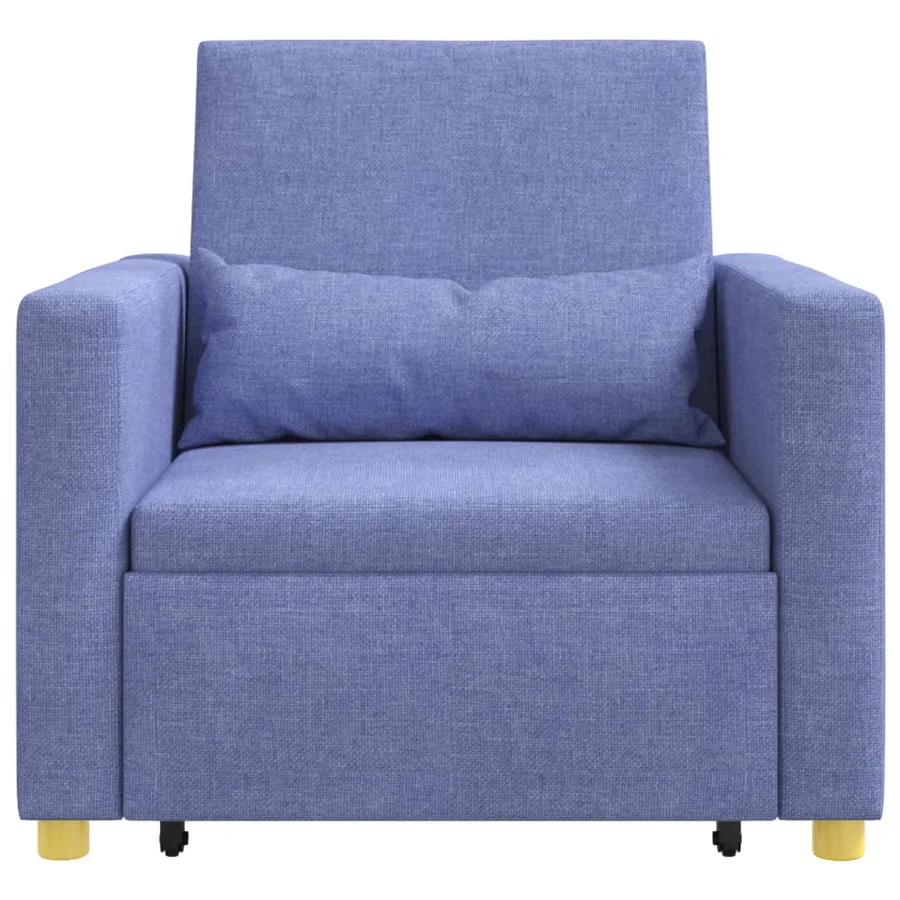 Canapé-lit escamotable simple Bleu jean 90 x 165 x 87 cm tissu - 5