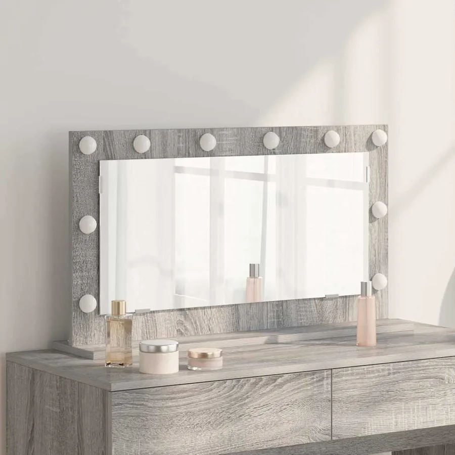 Miroir de vanité Rectangulaire Gris Sonoma 80 x 45 x 18 cm