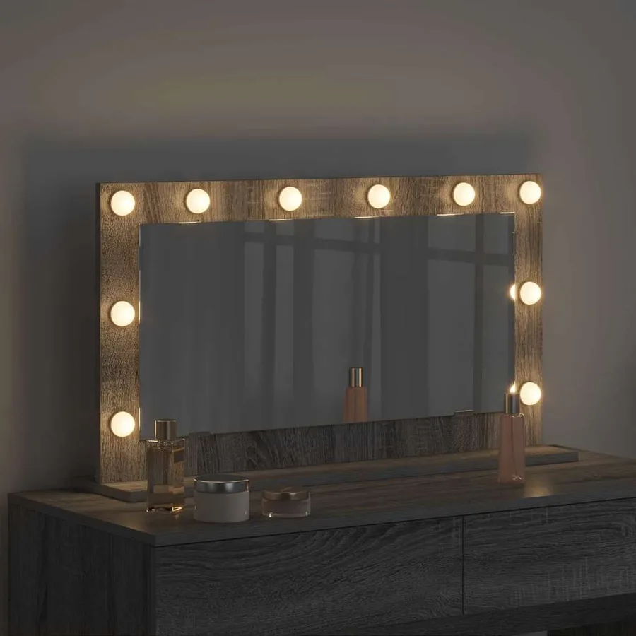 Miroir de vanité Rectangulaire Gris Sonoma 80 x 45 x 18 cm - 3