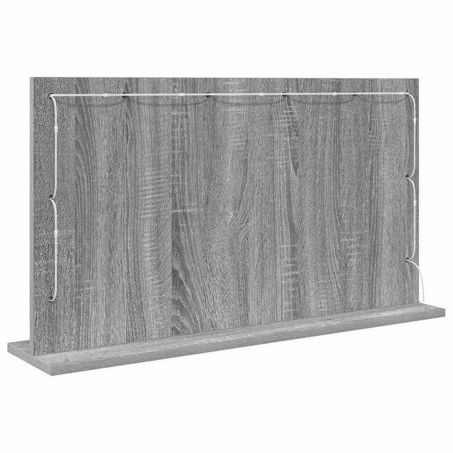 Miroir de vanité Rectangulaire Gris Sonoma 80 x 45 x 18 cm - 6