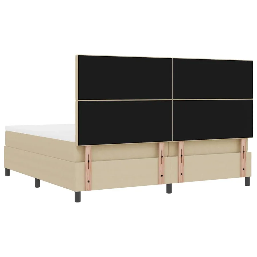 Lit à ressort LED Gris clair et blanc 200 x 200 cm - 8