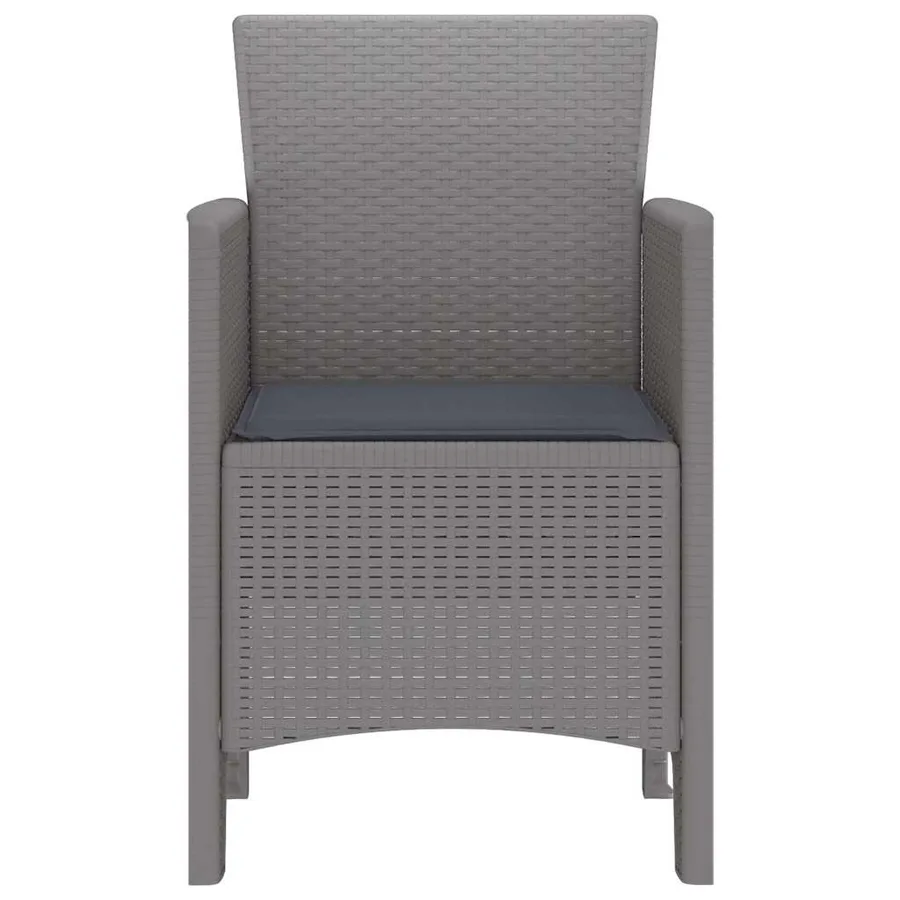 Chaise de jardin 4 pcs Gris clair 53 x 49 x 85 cm Polypropylène - 6