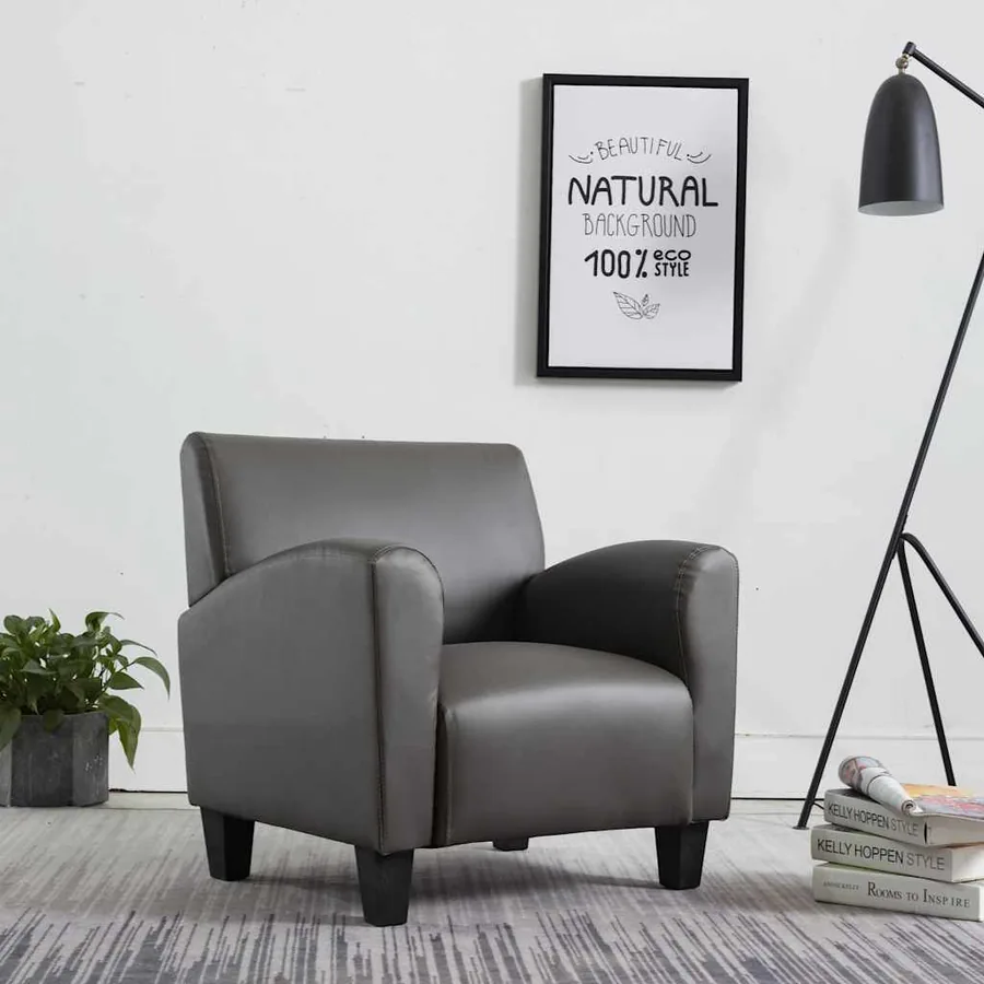 Chaise gris similicuir