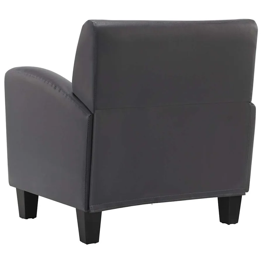 Chaise gris similicuir - 5