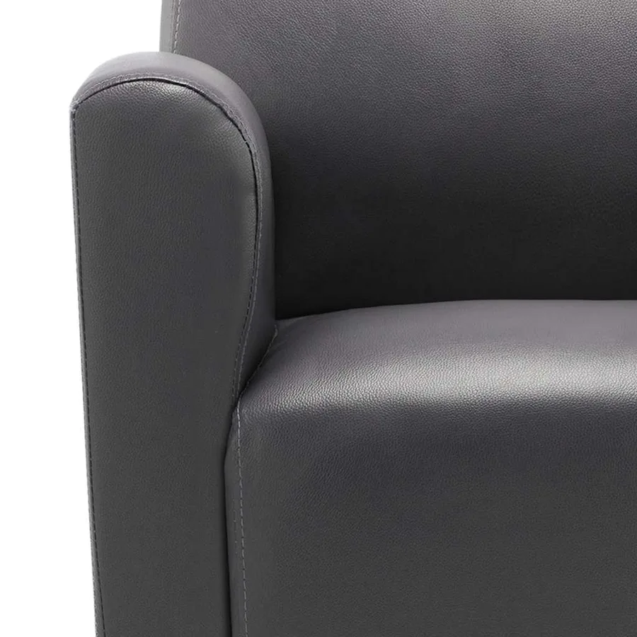 Chaise gris similicuir - 6