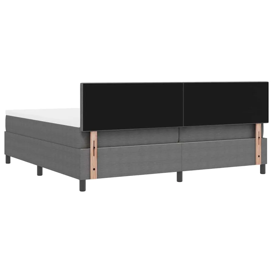 Lit à ressort LED Gris clair et blanc 200 x 200 cm - 8