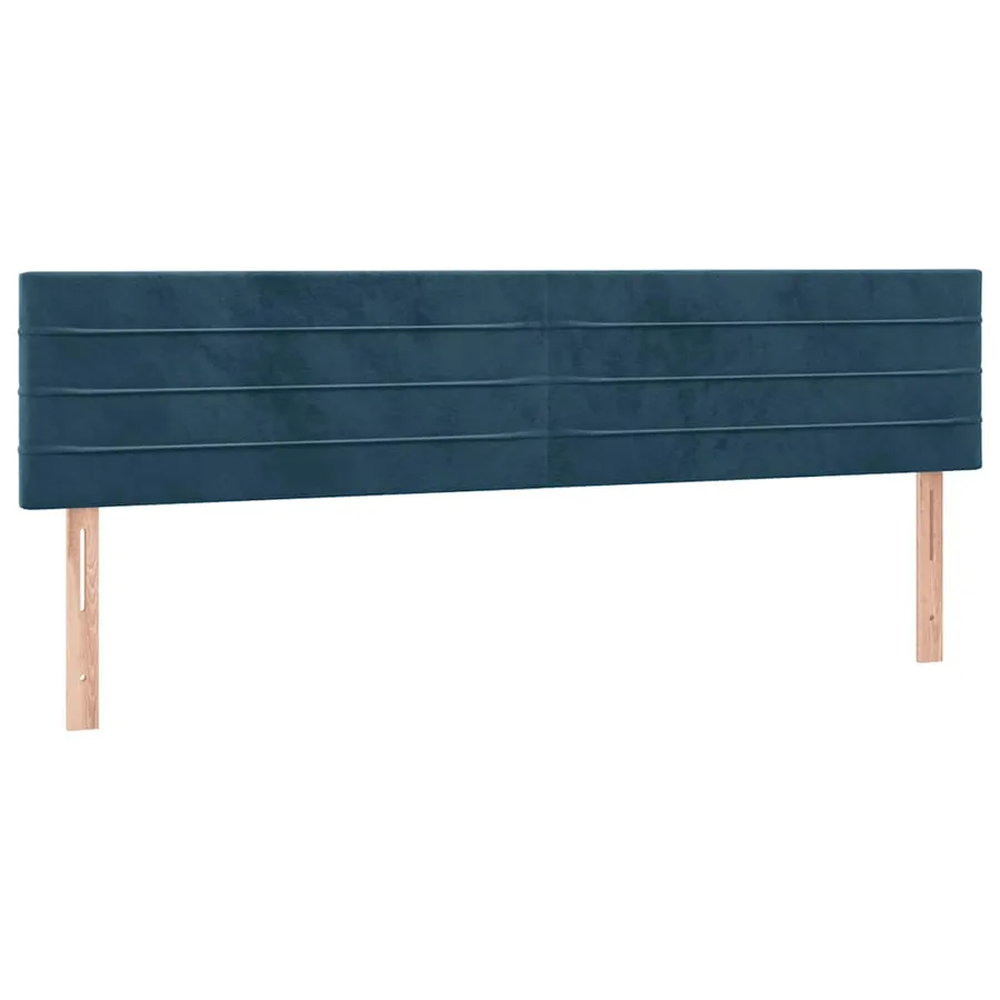 Sommier à lattes de lit et matelas Bleu foncé 160x200cm Velours - 6