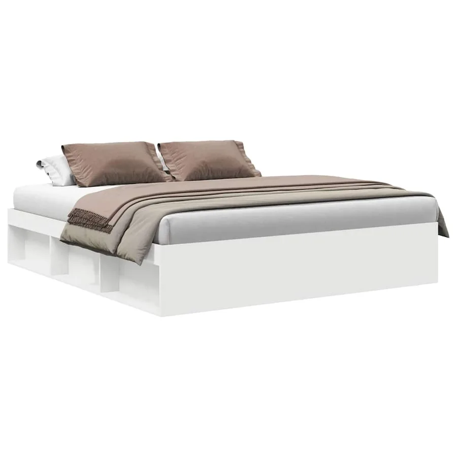 Cadre de lit sans matelas blanc 180x200 cm - 2