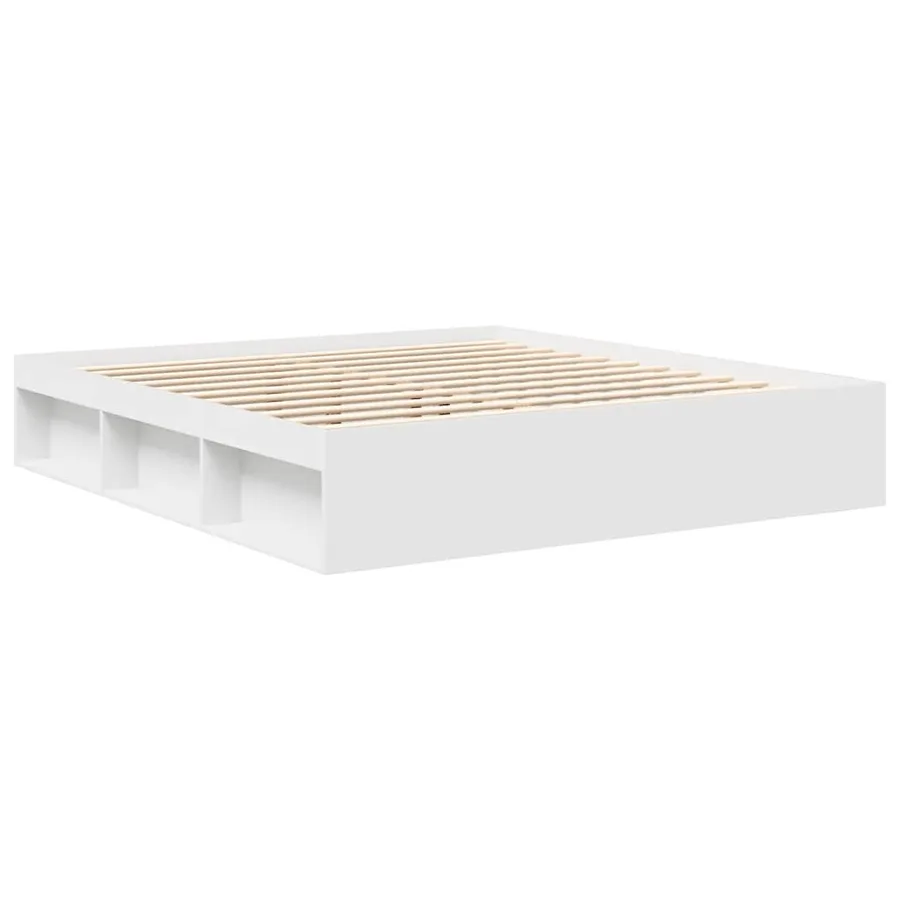 Cadre de lit sans matelas blanc 180x200 cm - 4