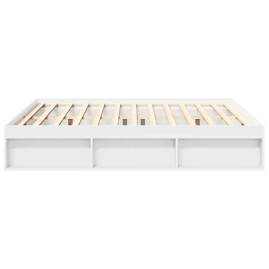 Cadre de lit sans matelas blanc 180x200 cm - 6