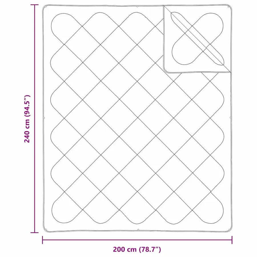 Duvet 2-en-1 Blanc 240 x 200 x 8 cm Polyester - 8