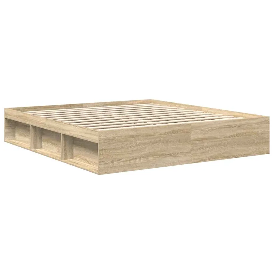 Cadre de lit sans matelas chêne sonoma 180x200 cm - 7