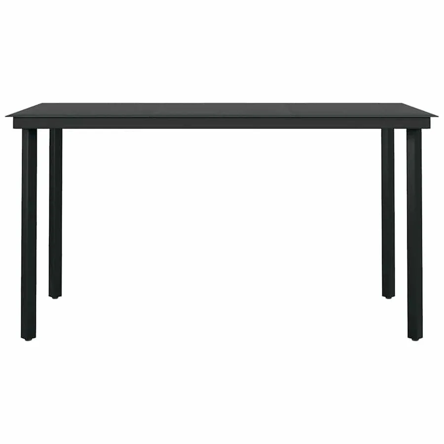 Ensemble à manger jardin coussins 5pcs marron poly rotin verre - 7