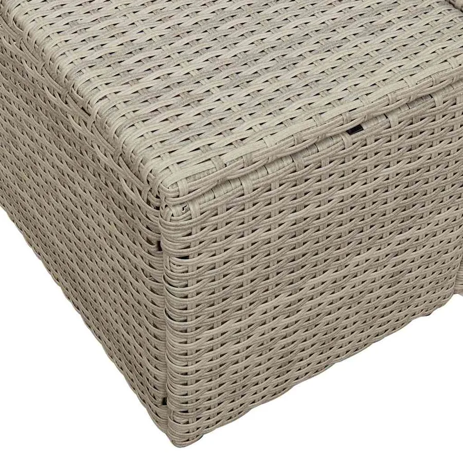 Canapé de jardin avec coussin Gris 184 x 62 x 69 cm polyrotin - 5