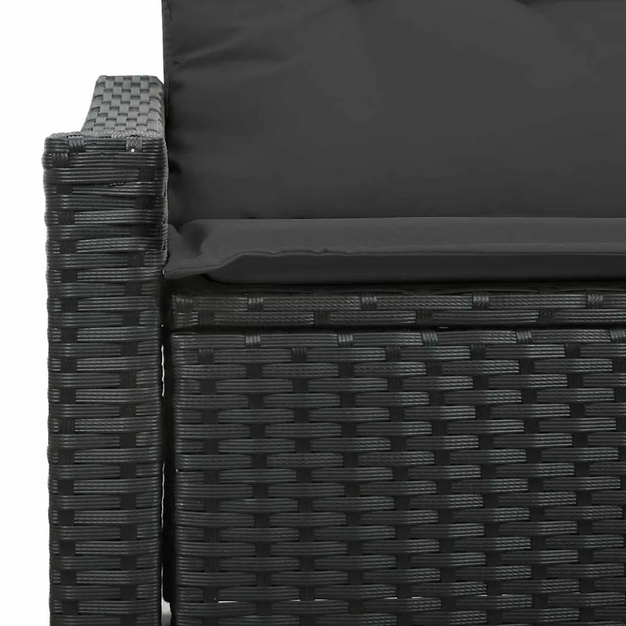 Canapé de jardin avec coussin 123 x 62 x 69 cm polyrotin - 7