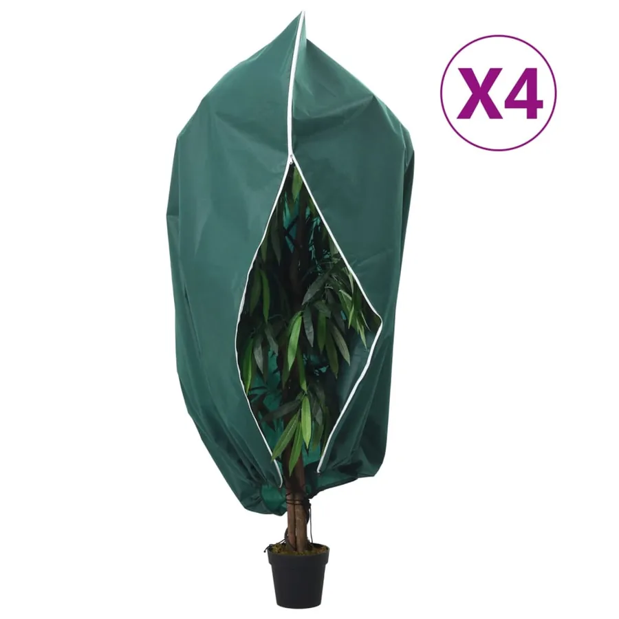 Housses de protection pour plantes avec fermeture éclair 4 pcs