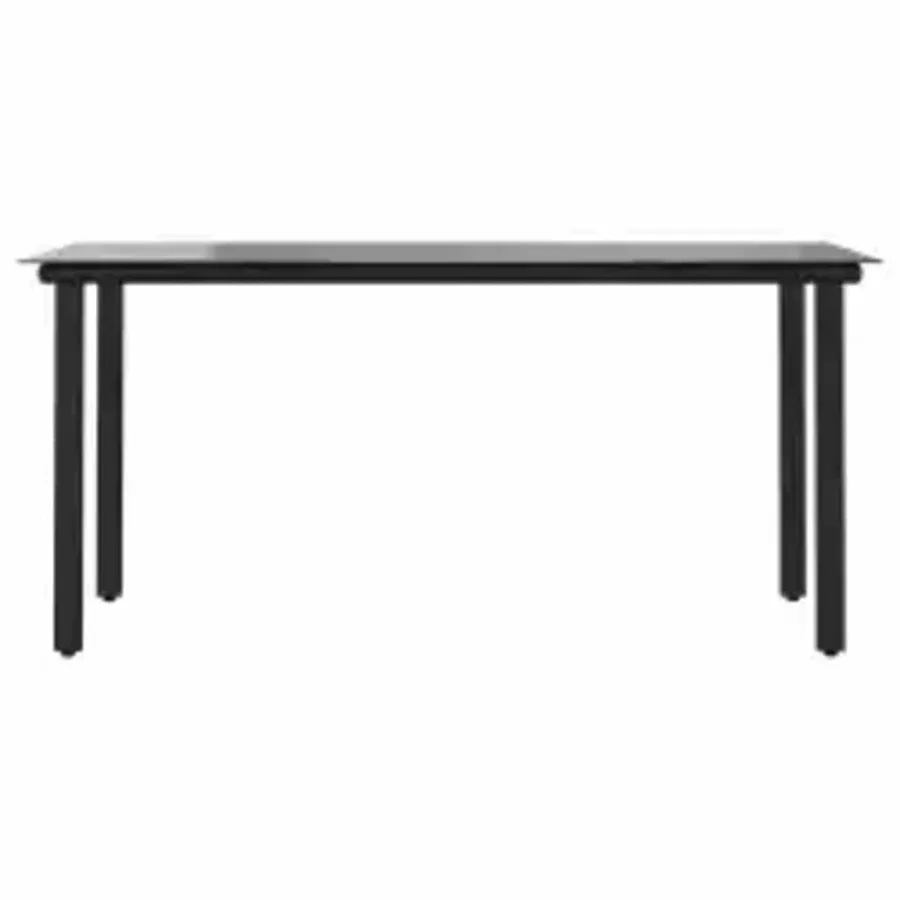 Ensemble à manger jardin coussins 5pcs marron poly rotin verre - 5