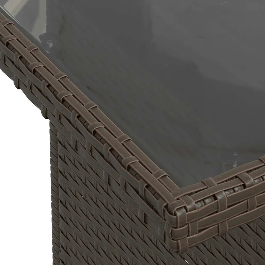 Ensemble de canapé de jardin 8 pcs avec coussins marron résine tressée - 11