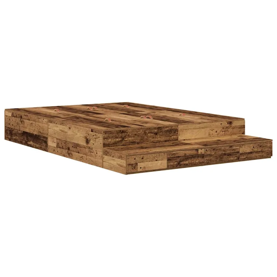 Cadre de lit avec rangement avec tiroir Bois Ancien 140 cm - 2