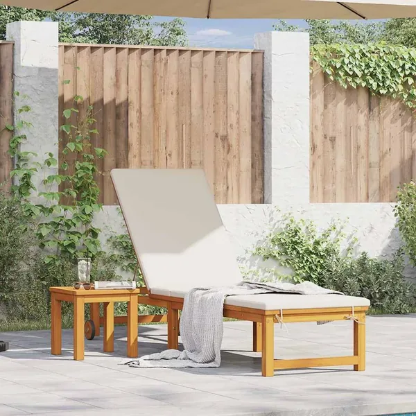 Transat 2 pcs Marron Bois d'Acacia Massif